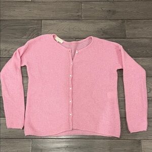 Sézane Pink Cardigan Sweater